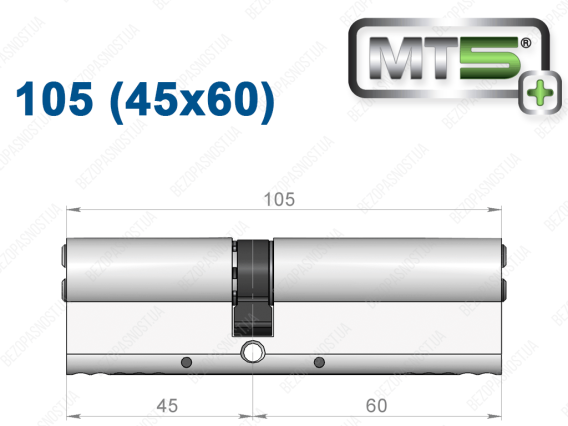 Цилиндр Mul-T-Lock MT5+ ключ-ключ 105 мм (45x60)