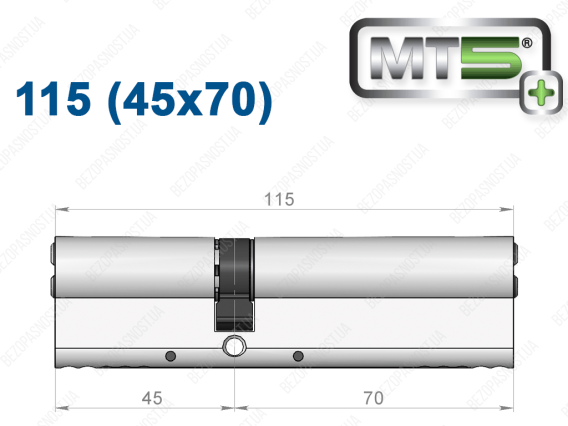 Цилиндр Mul-T-Lock MT5+ ключ-ключ 115 мм (45x70)