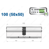 Цилиндр Mul-T-Lock MT5+ ключ-ключ 100 мм (50x50)