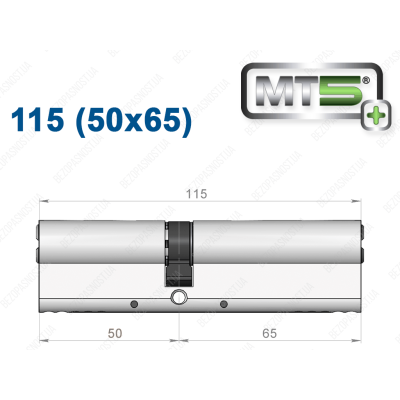 Цилиндр Mul-T-Lock MT5+ ключ-ключ 115 мм (50x65)