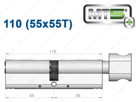 Цилиндр Mul-T-Lock MT5+ с тумблером 110 мм (55x55T)