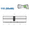 Цилиндр Mul-T-Lock MT5+ ключ-ключ 115 мм (55x60)