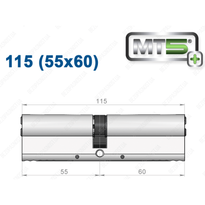Циліндр Mul-T-Lock MT5+ ключ-ключ 115 мм (55x60)