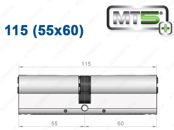 Цилиндр Mul-T-Lock MT5+ ключ-ключ 115 мм (55x60)