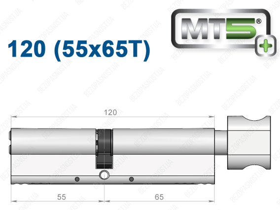 Цилиндр Mul-T-Lock MT5+ с тумблером 120 мм (55x65T)