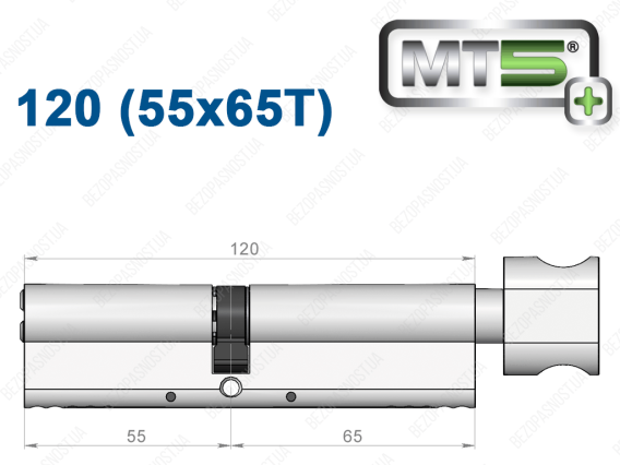 Циліндр Mul-T-Lock MT5+ з тумблером 120 мм (55x65T)