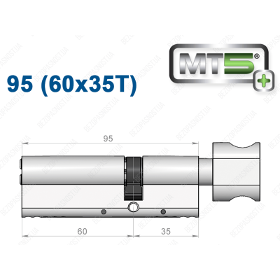 Цилиндр Mul-T-Lock MT5+ с тумблером 95 мм (60x35T)