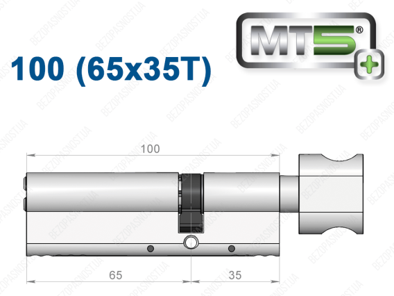 Цилиндр Mul-T-Lock MT5+ с тумблером 100 мм (65x35T)